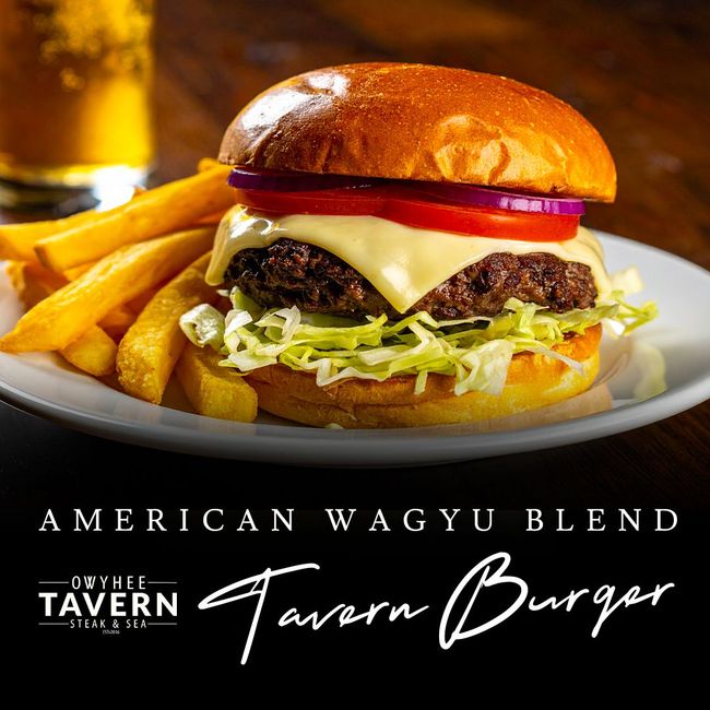 Burgers at Owyhee Tavern Downtown Boise Lunch