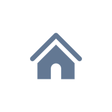 Blue house icon.