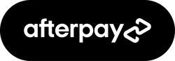 By Now Pay Later with Afterpay Afterpay logo: white text