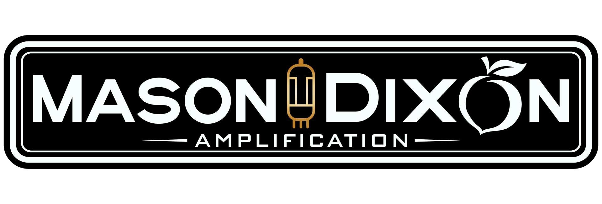 Logo for Mason Dixon Amplification featuring text and a citrus fruit graphic.