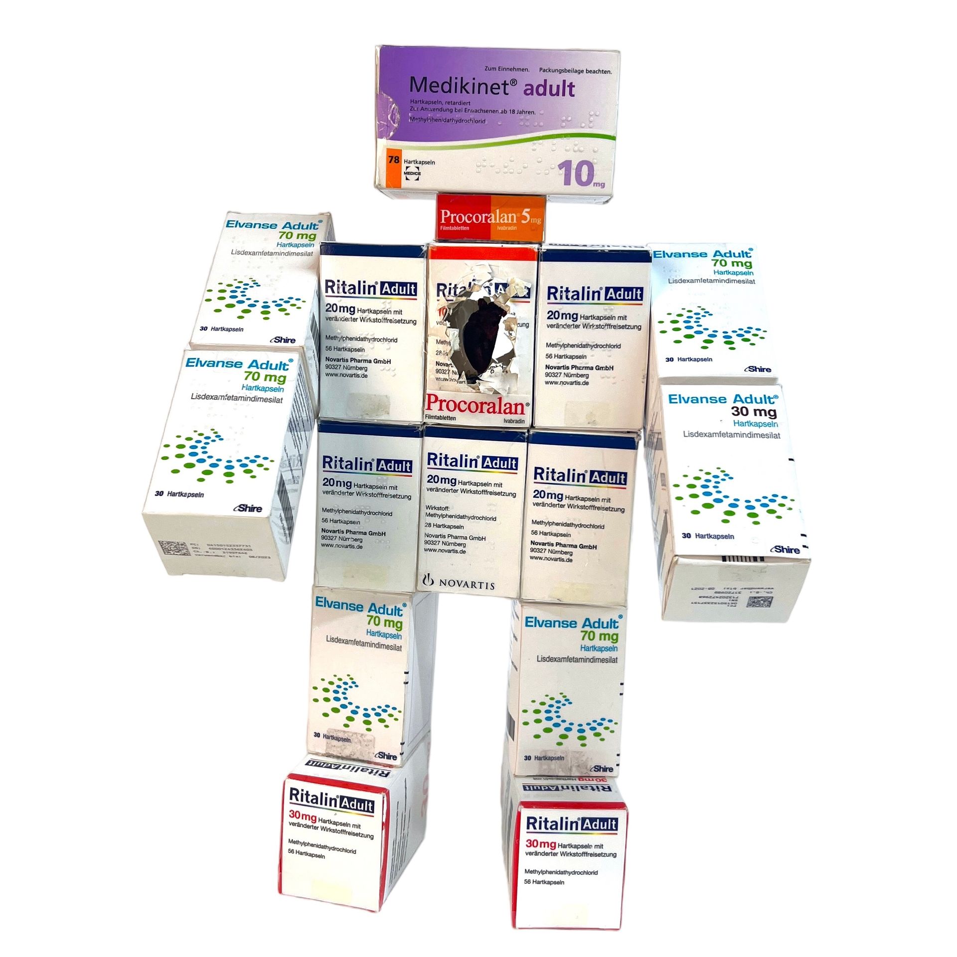 Ritalin Verpackungen Kunst Ritabot R8000 (up cycling)