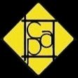 Signo de diamante amarillo con un símbolo circular geométrico negro dentro de un cuadrado con contorno negro.