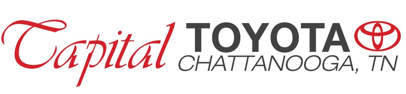Capital Toyota logo with red script “Capital” and Chattanooga, TN in black and red text.