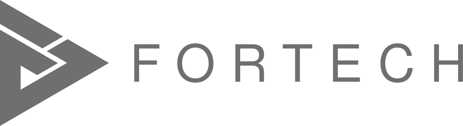 FORTECH logo with gray geometric icon and wordmark on white background