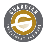 Guardian Investment Advisors logo with gold “G” emblem on a gray circular background