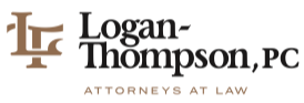 Logan-Thompson, PC law firm logo with brown initials and black text