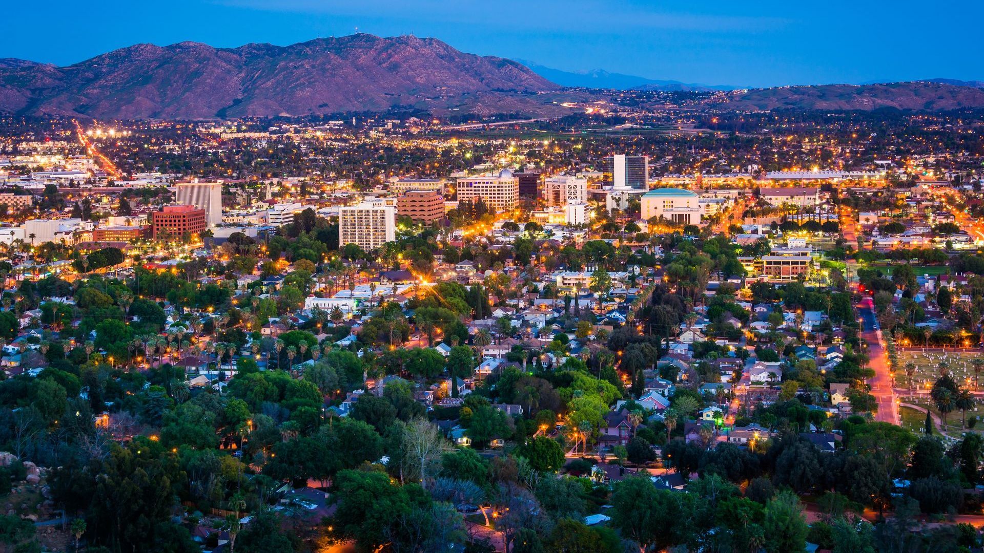 city lights during night time