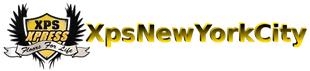 XpsNewYorkCity logo with yellow and black burst icon and bold text on white background