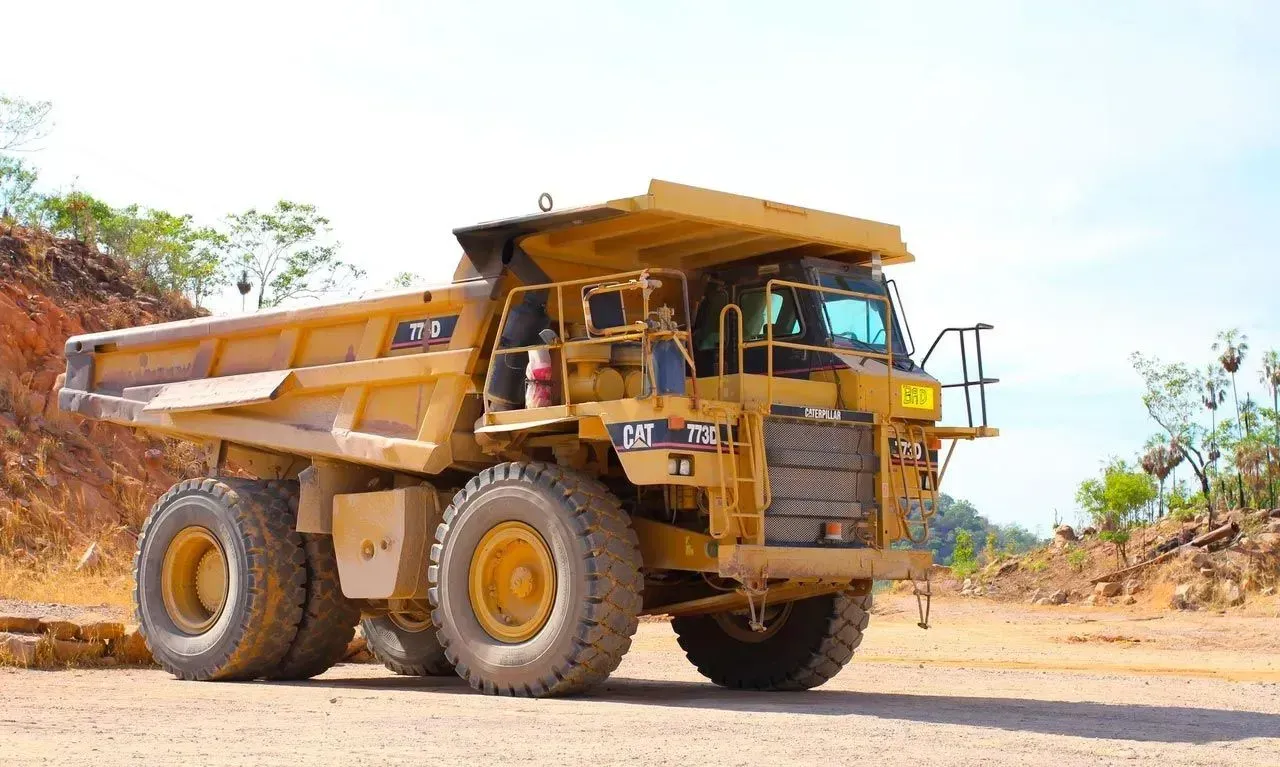 A Yellow dump truck — Ostojic Group in Berrimah, NT