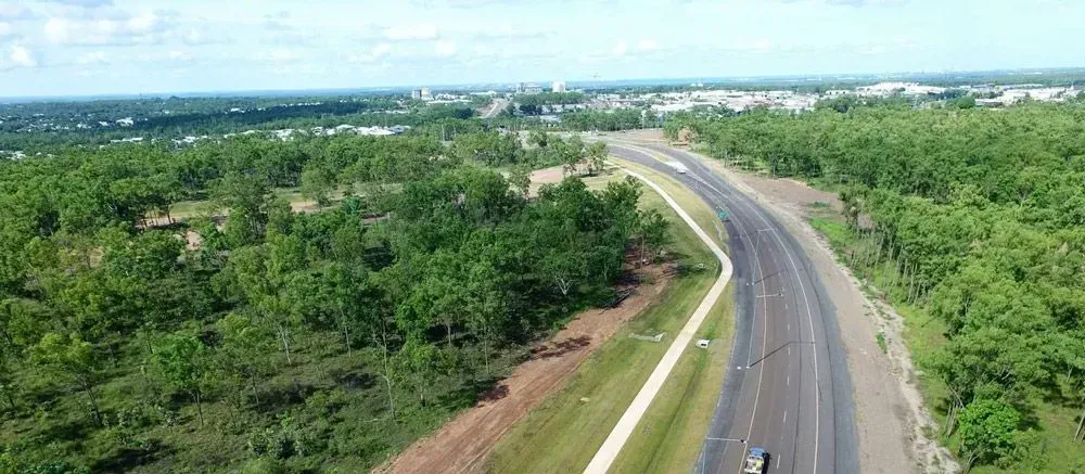 Aerial View of Road Surrounded by Trees Near Palmerston Regional — Ostojic Group in Berrimah, NT