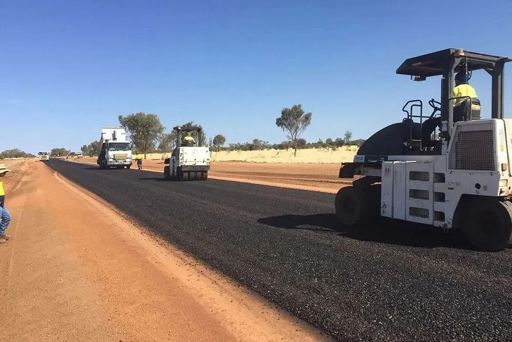 A Road is Being Paved With a Rollers — Ostojic Group in Berrimah, NT 