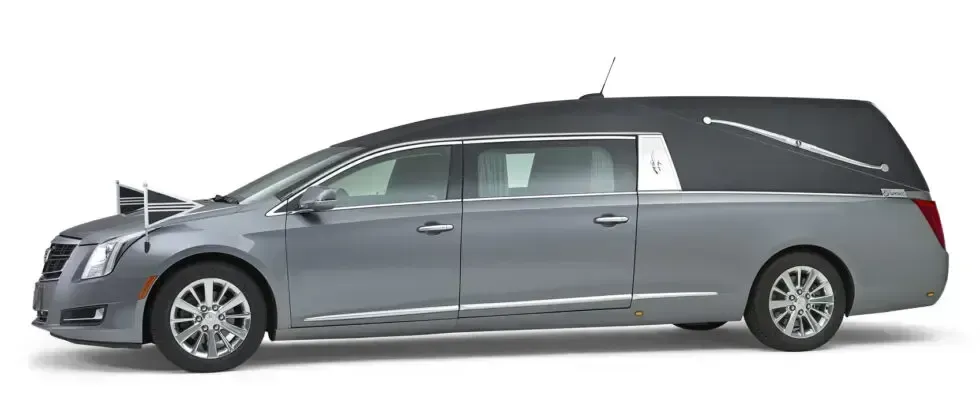 Rouwauto Cadillac grijs