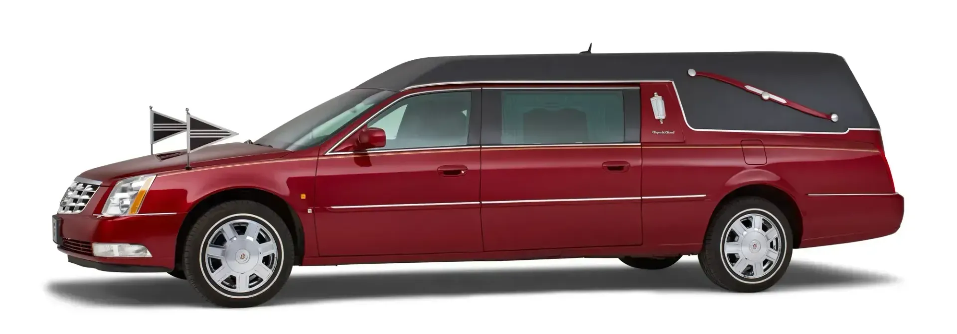 Rouwauto Cadillac rood