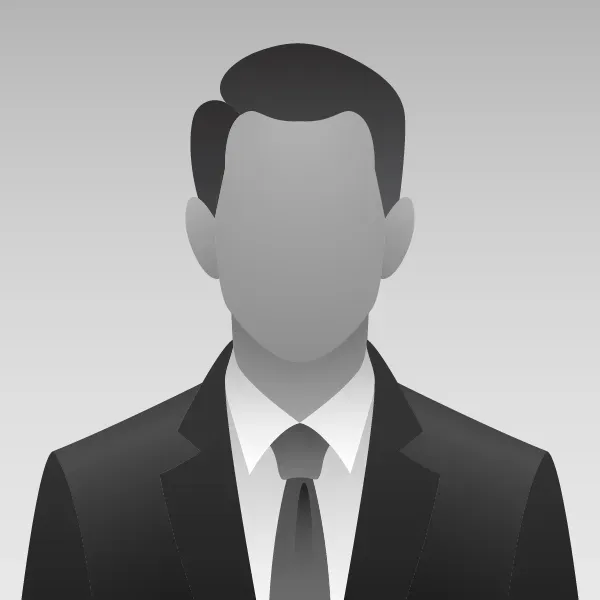 A man in a suit and tie without a face