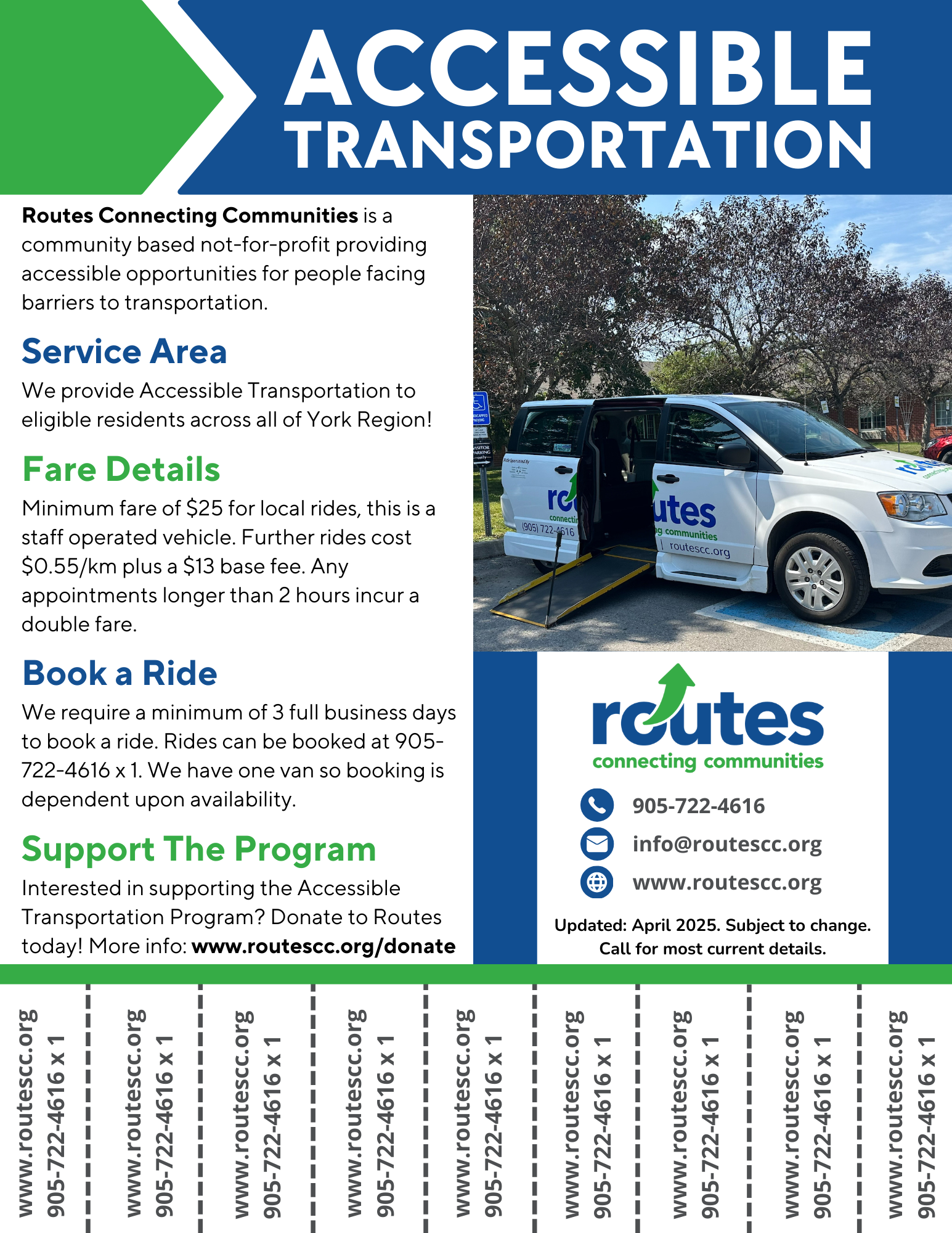 Accessible Vehicle - Routes
