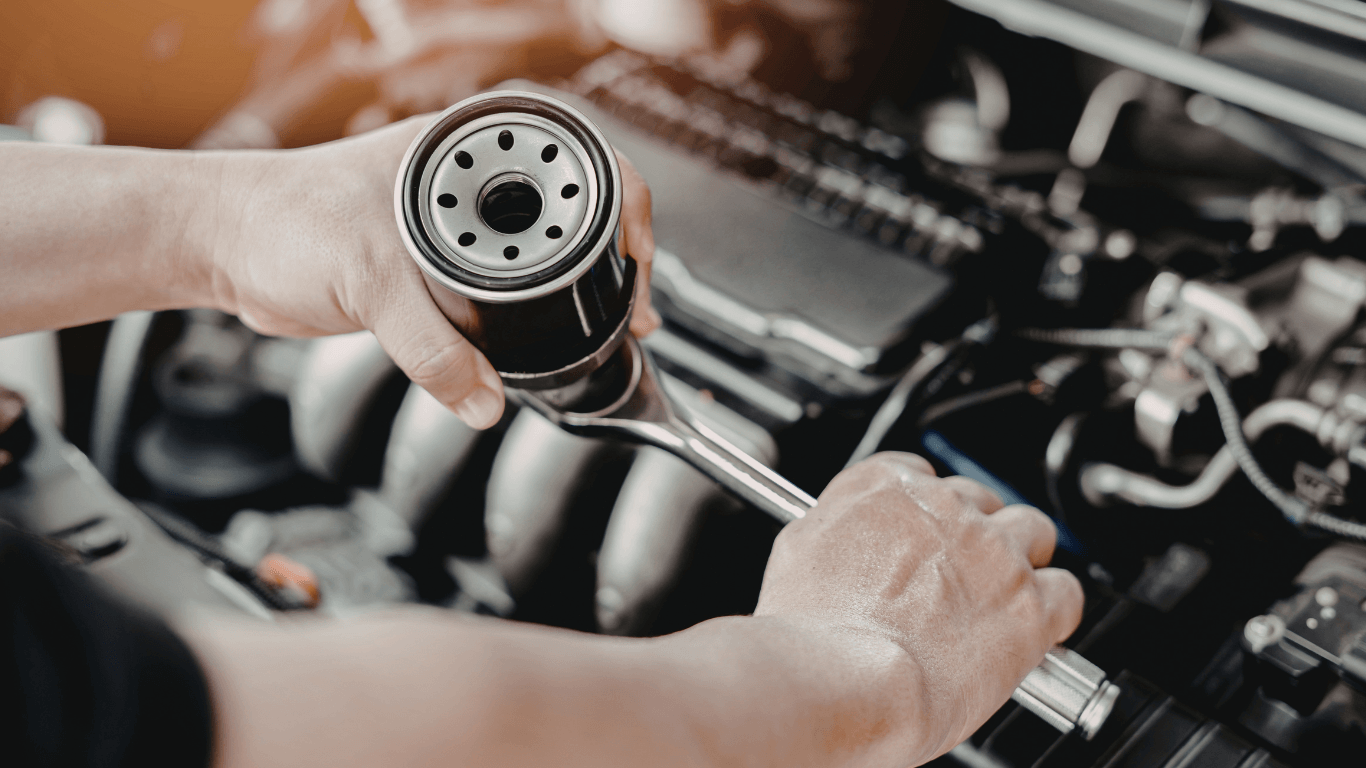 a mechanic fixing a car