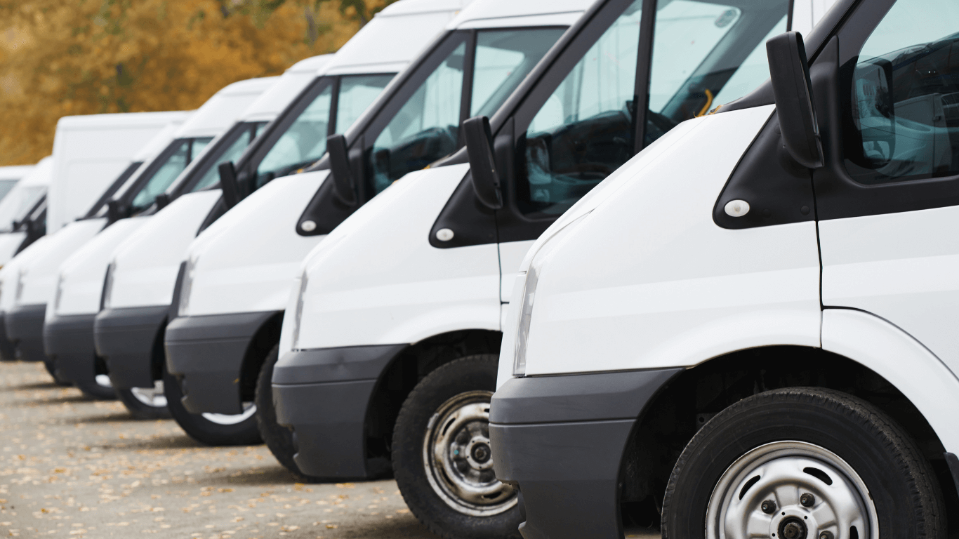 a fleet of business vans