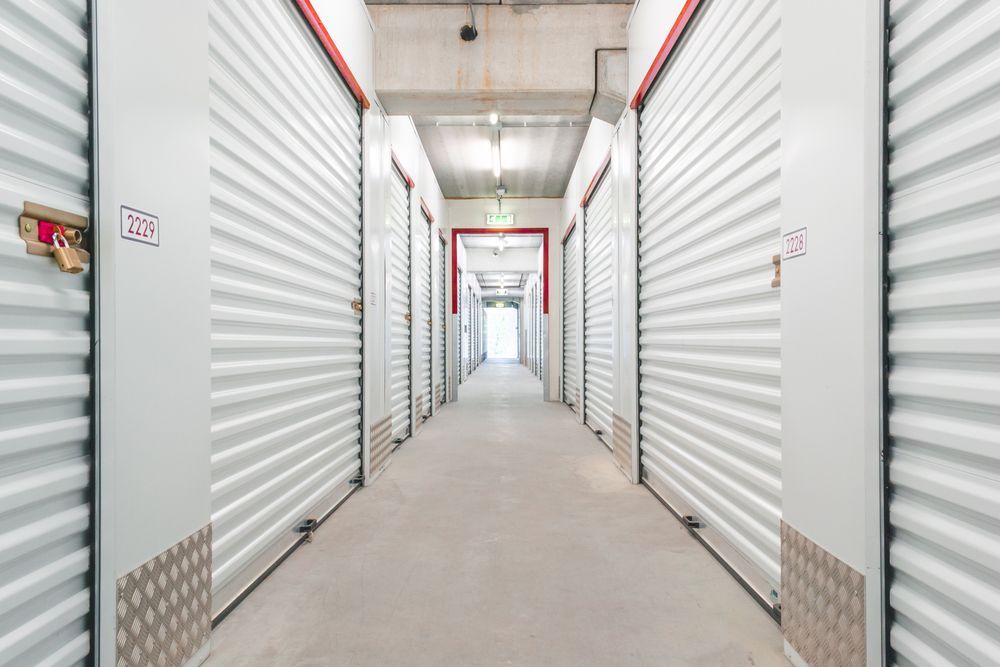 A Long Hallway Filled With Lots Of Storage Units — Howlett's Mini Storage In Bundaberg East, QLD
