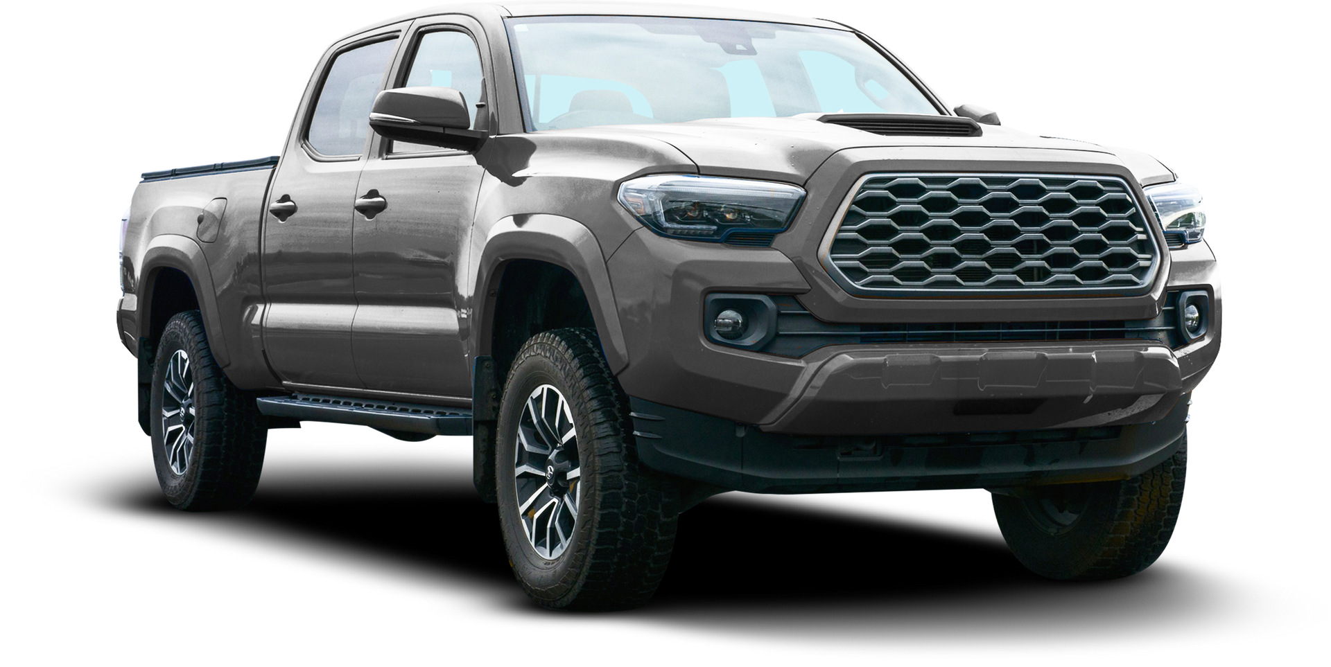 Gray pickup truck on a white background, angled front view | G3 Transmission and Auto