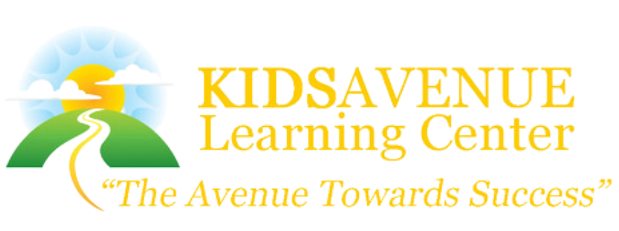 A logo for kidsavenue learning center that says the avenue towards success