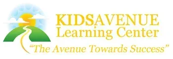 A logo for kidsavenue learning center that says the avenue towards success