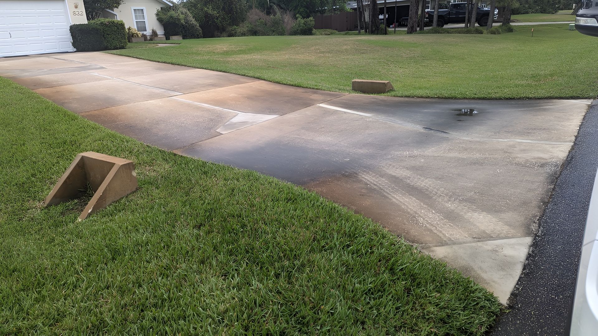 Irrigation Stains on Concrete