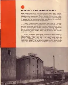 Vintage booklet page with red header and a black-and-white industrial building and train car below