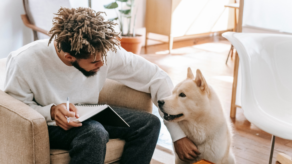 BTR Flat Man with Pet Dog