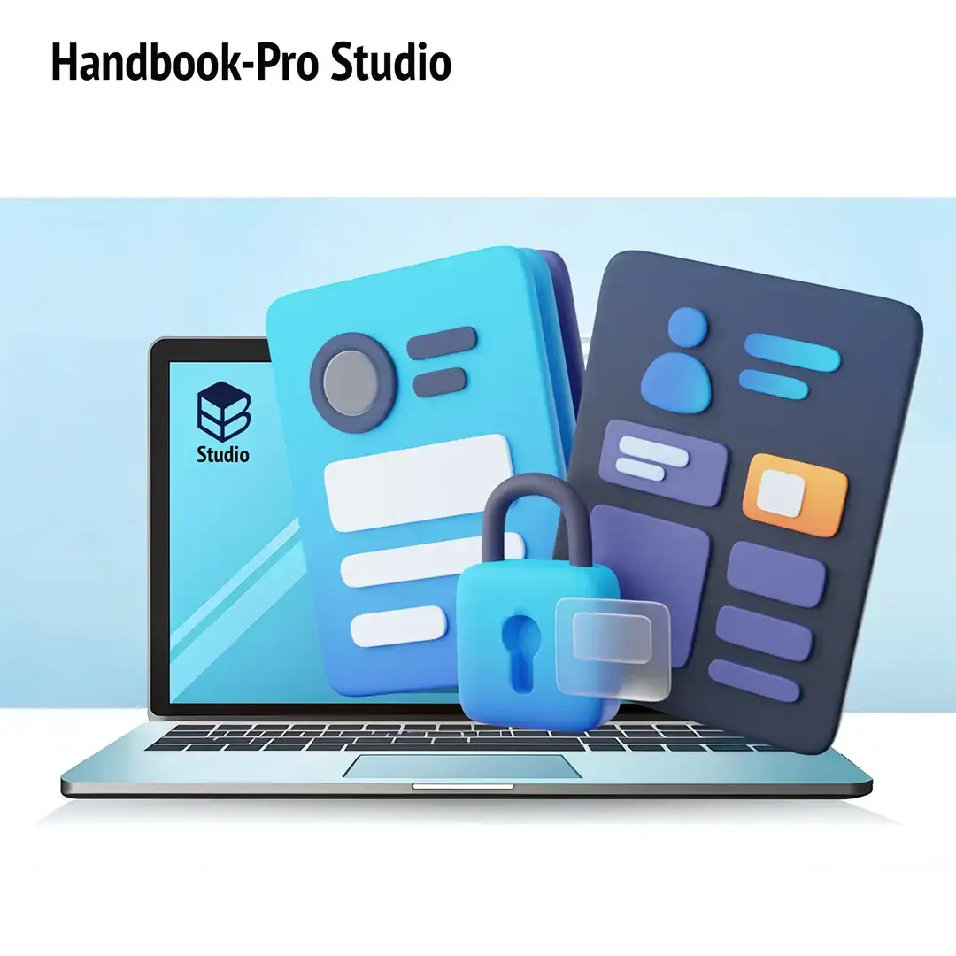 A laptop with a padlock and a card on it