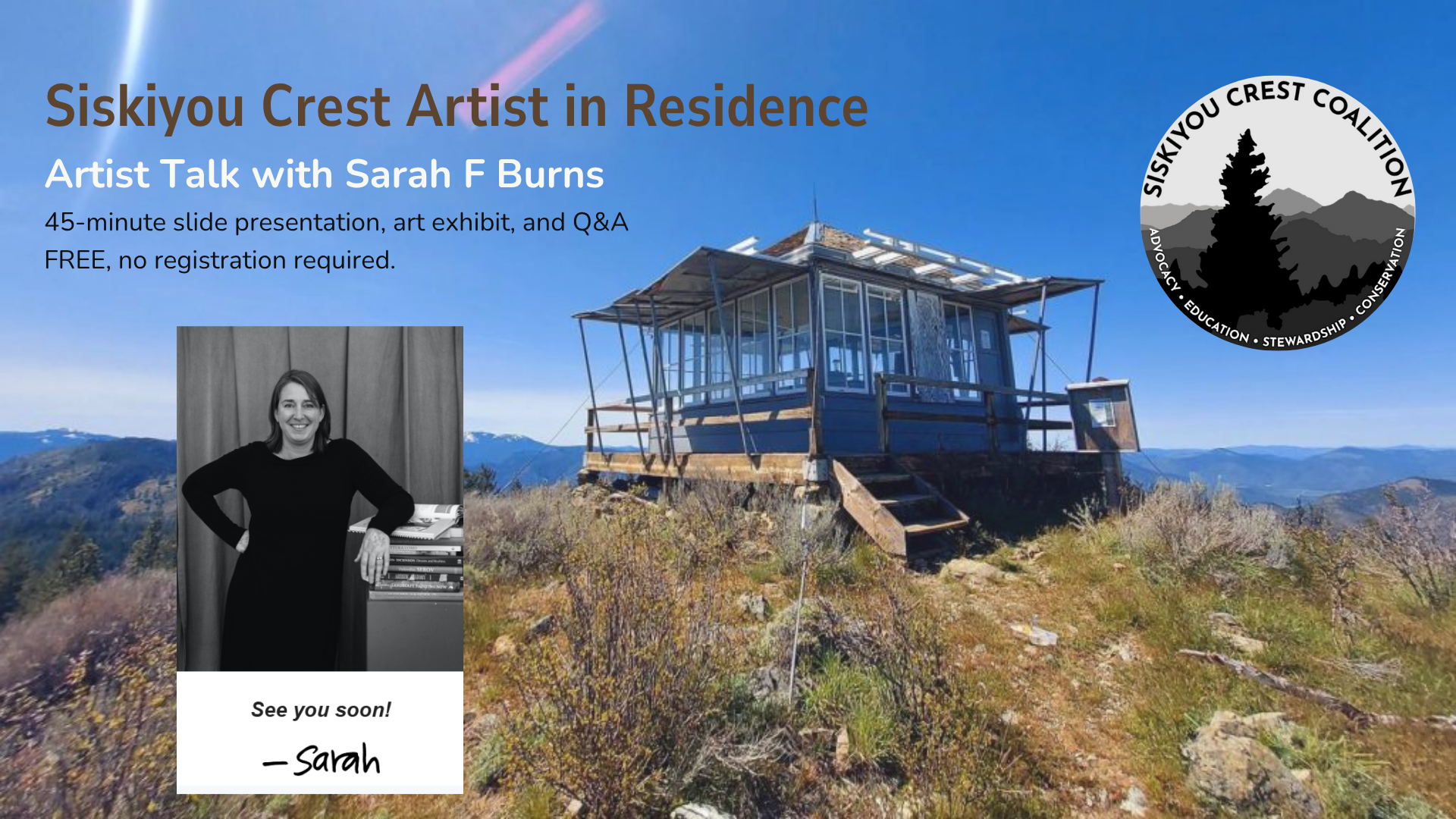 image of the building at Acorn Woman lookout in the Siskiyou Crest