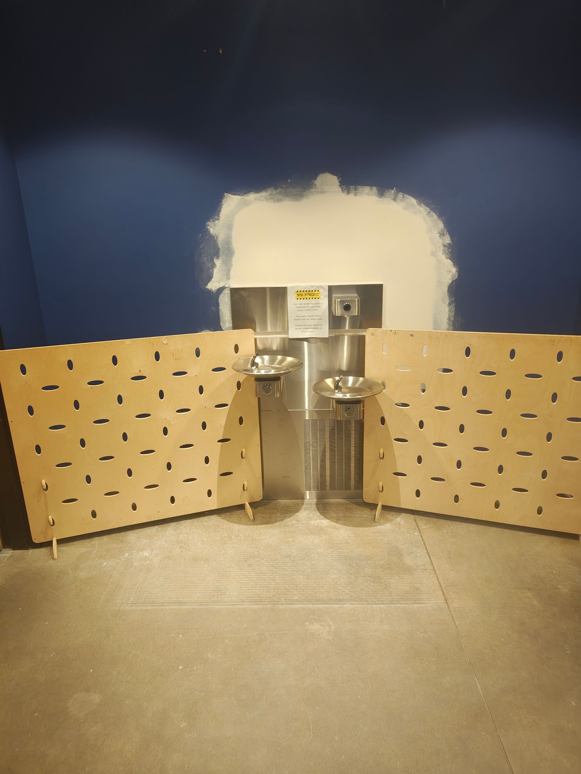 Installation in process. Waiting on one more part for the bottle filler, and then the wall can be repainted!
