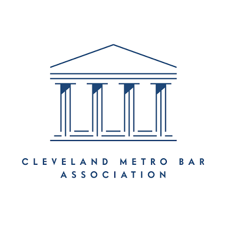 Cleveland Metropolitan Bar Association logo with a stylized bridge in teal above the organization's initials.