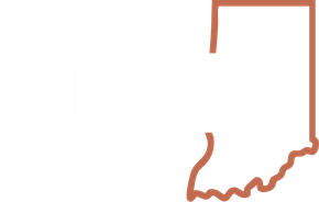 Brown outline of a state shape on a white background