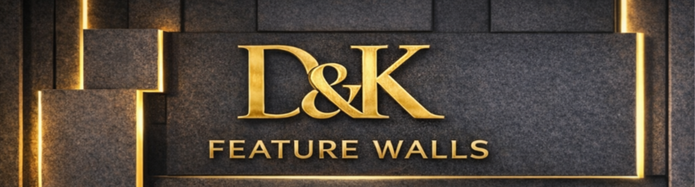 Logo for D & K Demo and Handyman, with phone number 214-952-4370. Gold text and graphic on a black background.