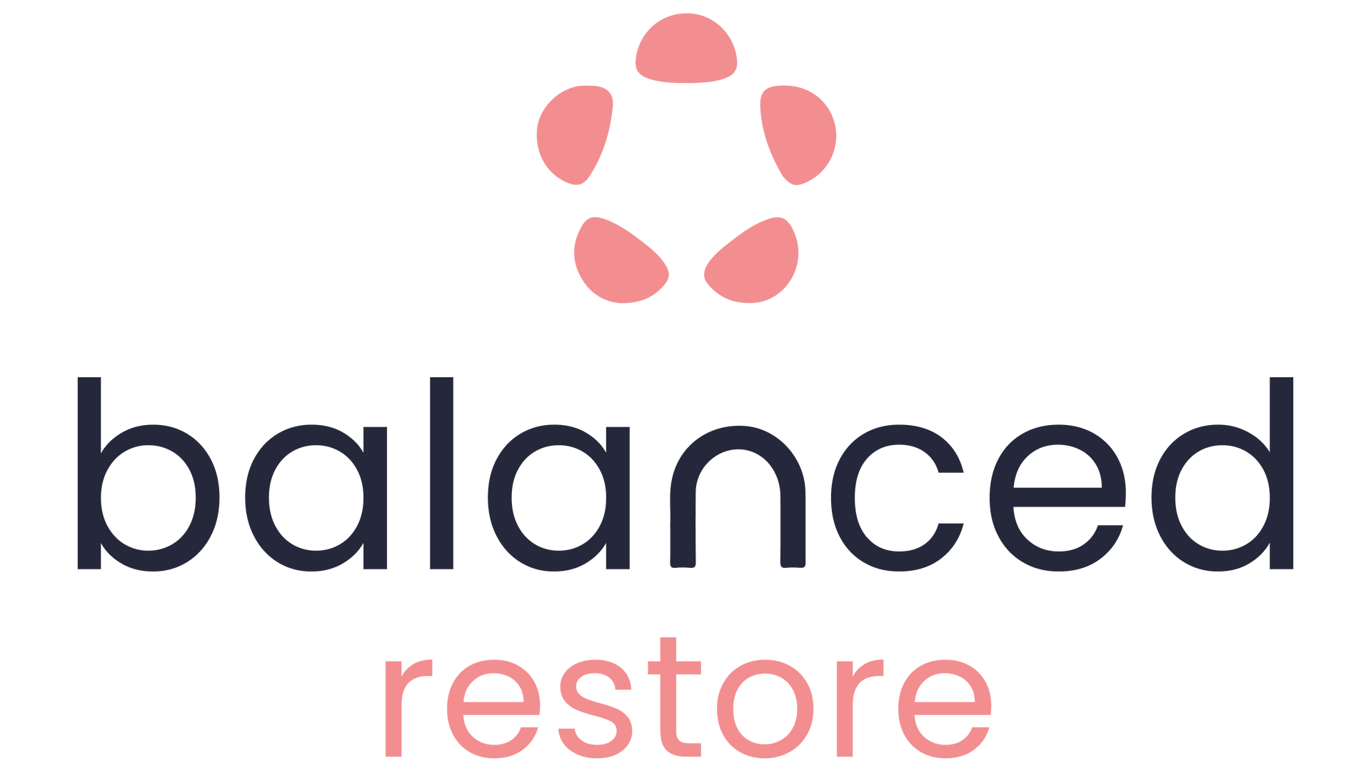 A logo for Balanced Healthcare's Balanced Restore program