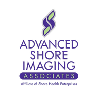 Advanced Shore Imaging Associates logo in purple and green with &ldquo;Affiliate of Shore Health Enterprises&rdquo; tagline