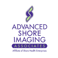 Advanced Shore Imaging Associates logo in purple and green with &ldquo;Affiliate of Shore Health Enterprises&rdquo; tagline