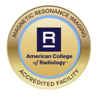 American College of Radiology MRI accredited facility seal in gold, blue, and white