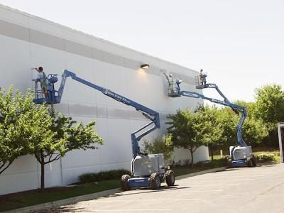 Freshly painted exterior of a commercial office building