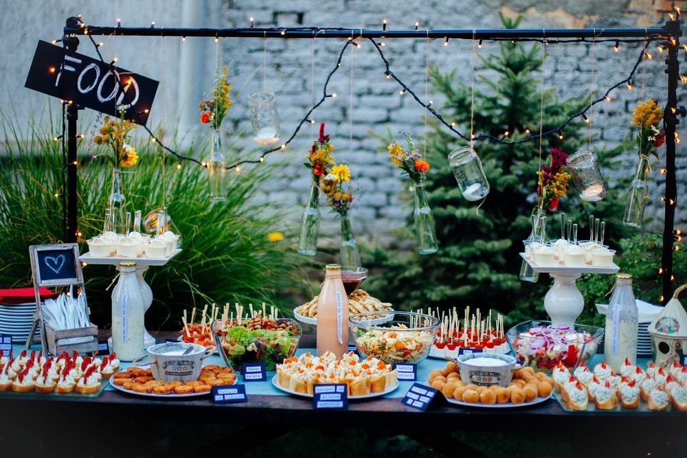 Food Buffet Table with A Variety of Appetizers and Desserts — Mount Louisa Snack Bar in Mount Louisa, QLD
