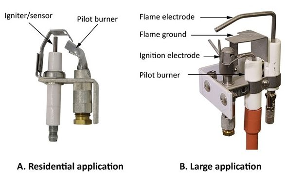 A diagram of a residential application and a large application