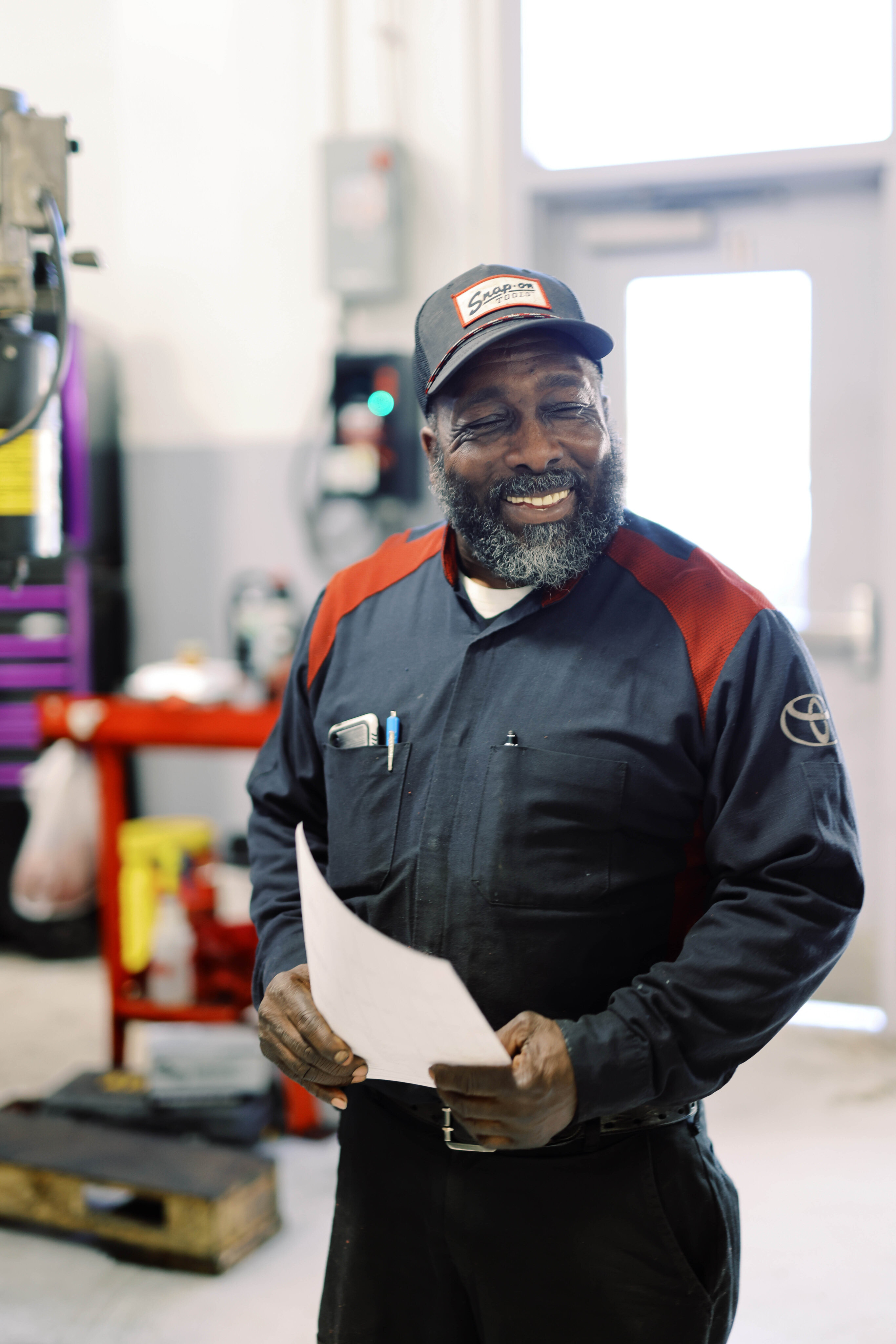 Rice Toyota employees in the showroom