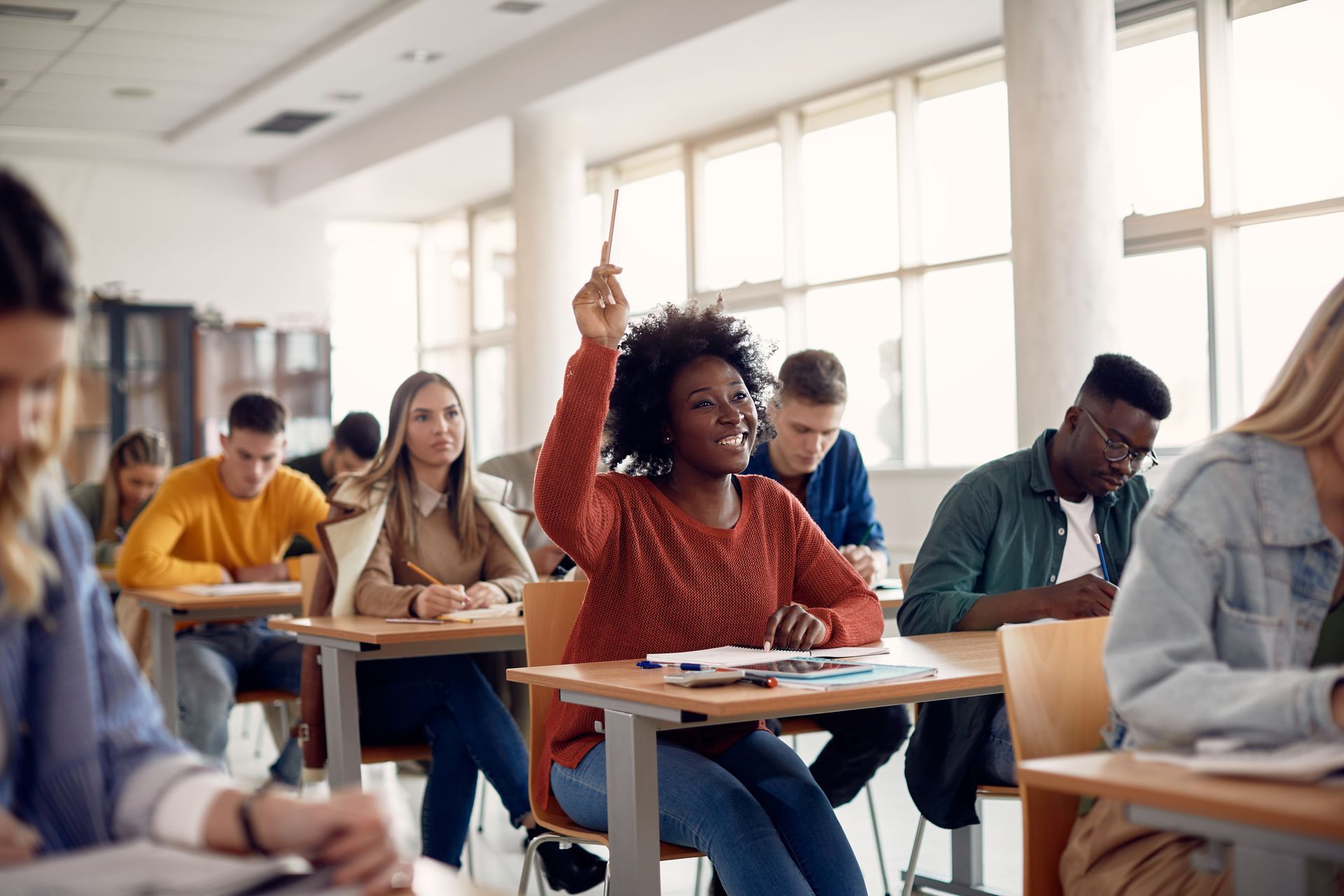 Students in class