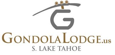 A logo for gondola lodge in s. lake tahoe