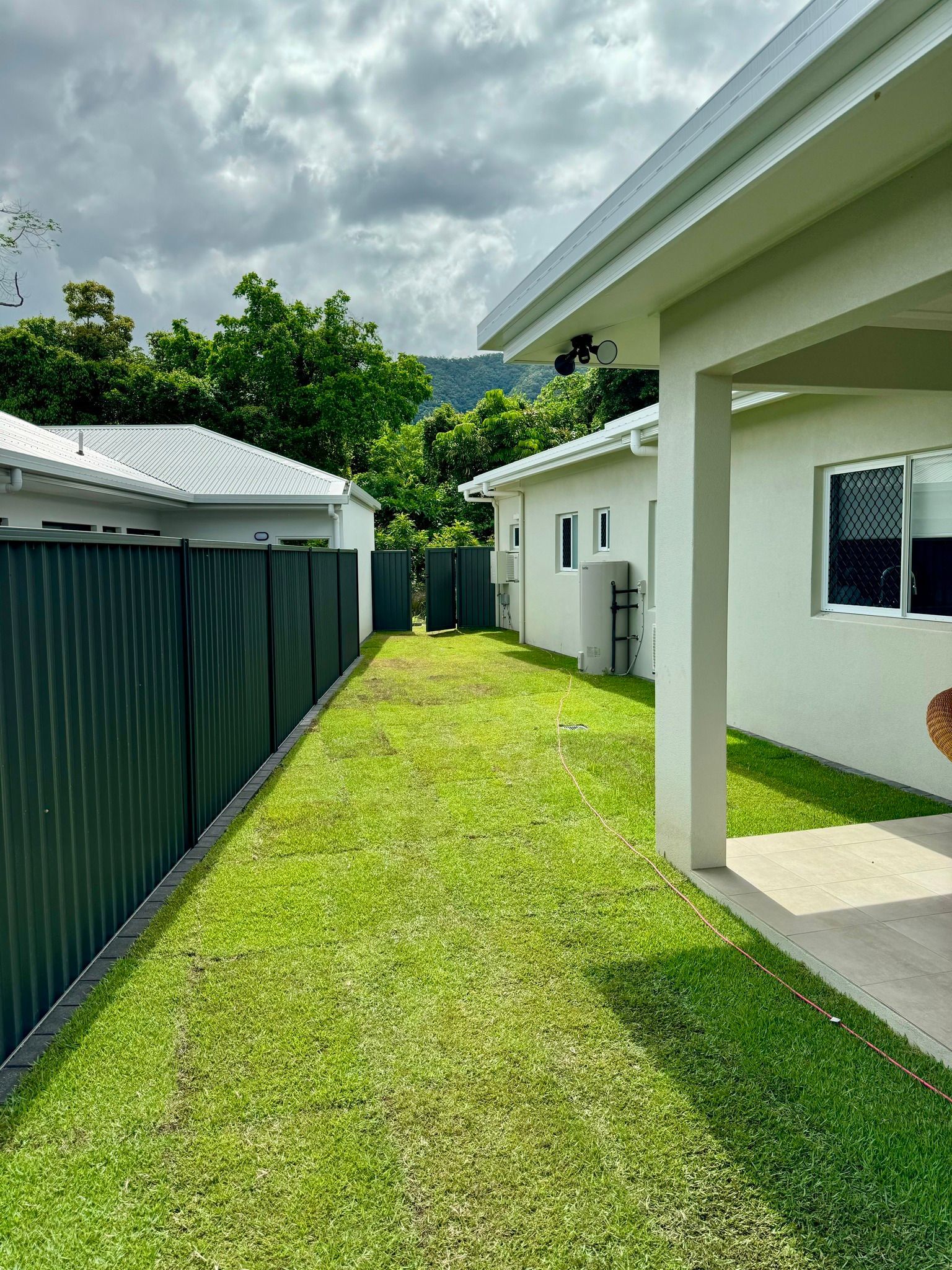 Backyard Garden With Concrete Walkway — NQ Parks and Gardens in Cairns, QLD