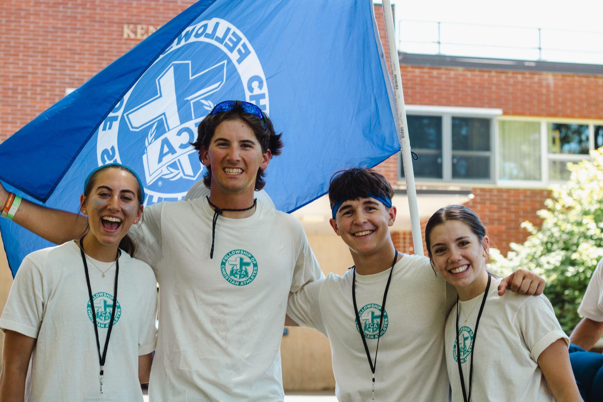 Christian Athletes at a Christian Sports camp together.