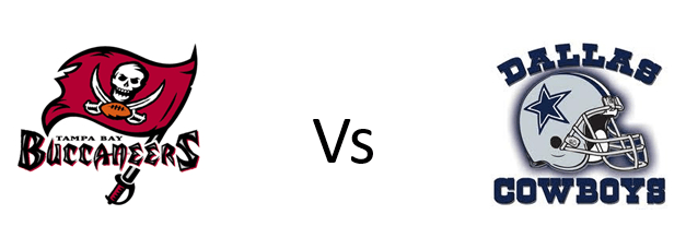 A buccaneers and dallas cowboys logo on a white background