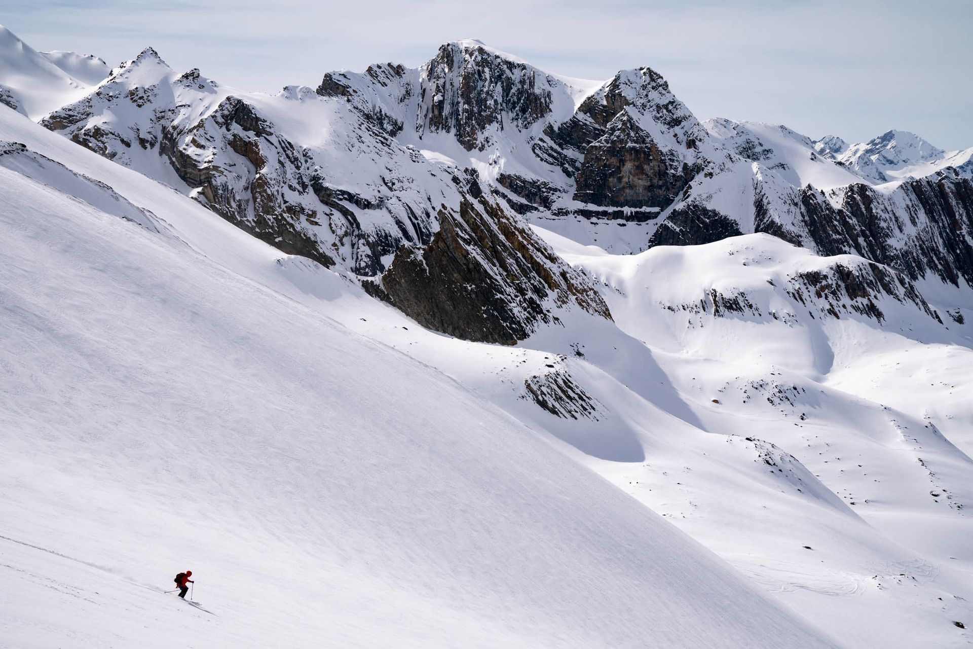 backcountry skiing the baker glacier british columbia canada