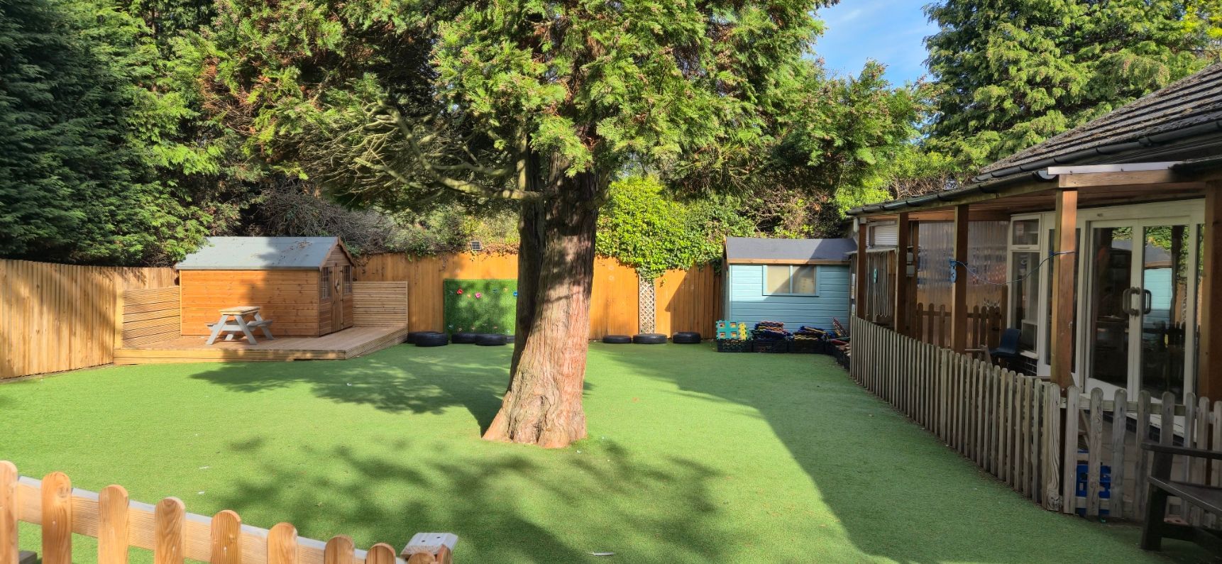 The Den Pre-School Garden at The Village Nursery, Bramcote