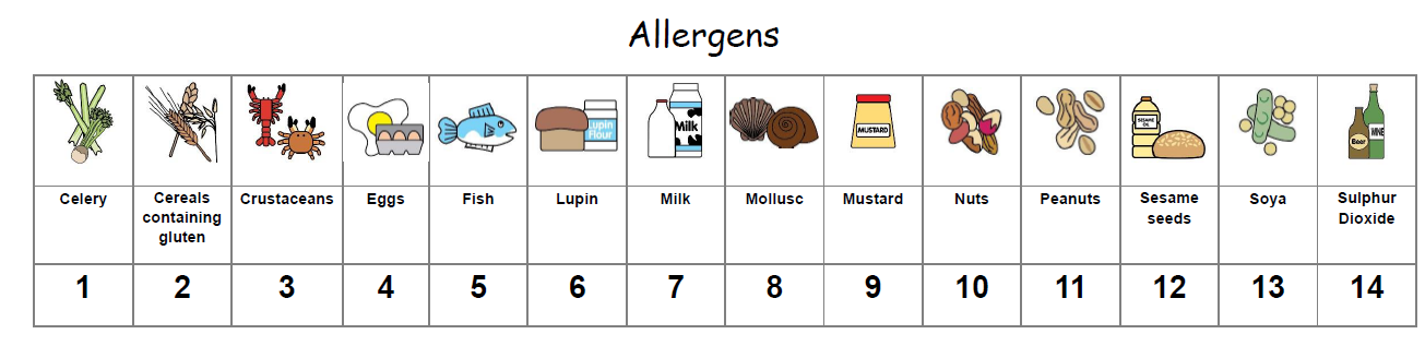 Village Nursery Example Menu, with Food Allergens